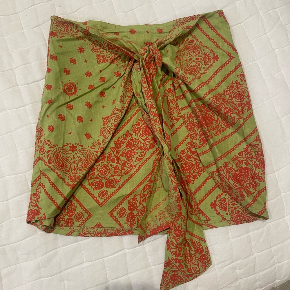 ASOS knot wrap mini skirt